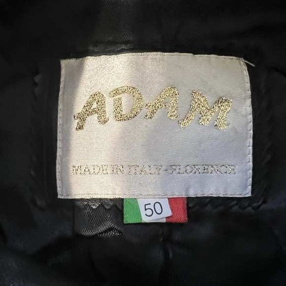 ADAM Women's Black 100% Leather Italian Made Long Sleeve Full-Zip Jacket - Picture 6 of 9